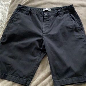Black button fly men’s shorts